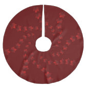 カナダクリスマスツリースカートメープルリーフツリースカート ブラッシュドポリエステルツリースカート (正面)