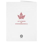 カナダクールカードカナダ国旗のグリーティングカード (裏面)