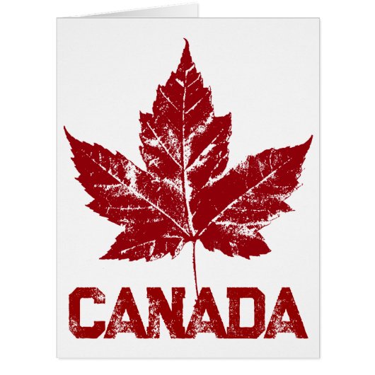 カナダクールカードカナダ国旗のグリーティングカード (正面)