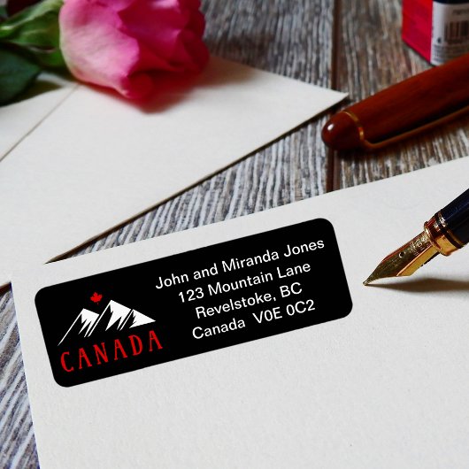 カナダクール山脈カナダメープルリーフダーク ラベル