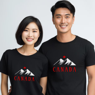 カナダクール山脈カナダメープルリーフダーク Tシャツ