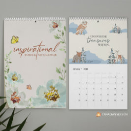 カナダグリッド2026感動的引用文とアート カレンダー