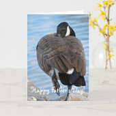 カナダグースお父さんの日おめでとう！ カード (黄色い花)