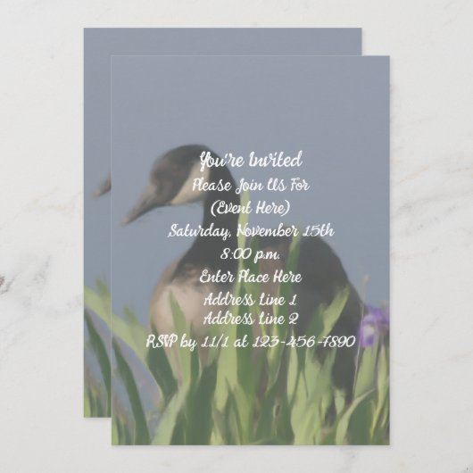 カナダグースアイリスアート自然パーティー 招待状 (正面/裏面)