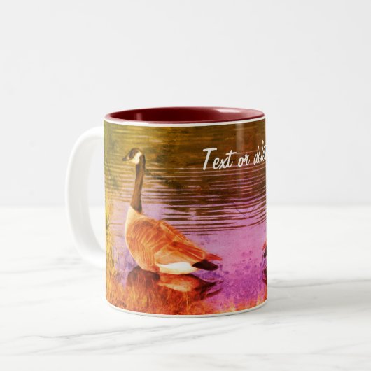 カナダグースアパーソナライズされたート ツートーンマグカップ (正面左)