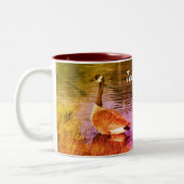 カナダグースアパーソナライズされたート ツートーンマグカップ (左)