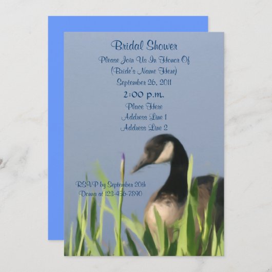 カナダグースアートブライダルシャワー招待状 招待状 (正面/裏面)