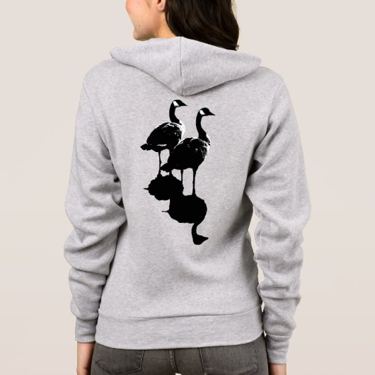 カナダグースウィメンズフード付きスウェットシャツお土産グースフード付きスウェットシャツ パーカ (裏面)