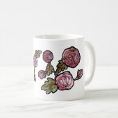 カナダグースカナダゲーズピンクフローラアート コーヒーマグカップ (正面右)