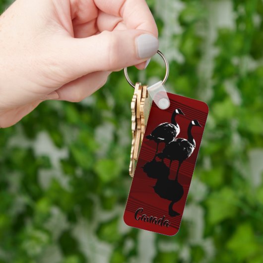 カナダグースキーチェーンカナダのおみやげ キーホルダー (手)