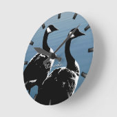 カナダグースクロックのギフトカナダおみやげ時計 ラウンド壁時計 (傾斜)