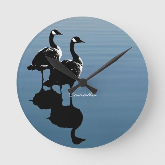 カナダグースクロックギフトカナダ記念時計 ラウンド壁時計 (正面)