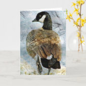 カナダグースグランジ カード (黄色い花)