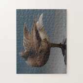 カナダグースパズルパーソナライズされたカナダ土産 ジグソーパズル (縦)