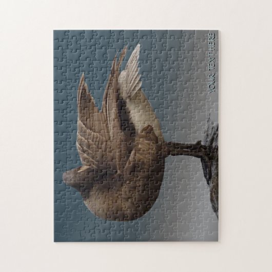 カナダグースパズルパーソナライズされたカナダ土産 ジグソーパズル (縦)