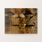 カナダグースファミリーカワイイベビーズゲーゼ ジグソーパズル (横)