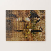 カナダグースファミリーカワイイベビーズゲーゼ ジグソーパズル (横)