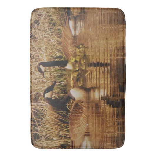 カナダグースファミリーカワイイベビーズゲーゼ バスマット (正面縦)