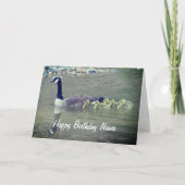 カナダグースママベビーパーソナライズされた誕生日 カード (正面)