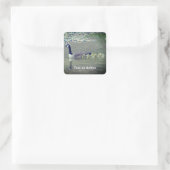 カナダグースママベビー自然 パーソナライズされた スクエアシール (バッグ)