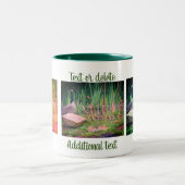 カナダグースママベビー自然 パーソナライズされた ツートーンマグカップ (中央)