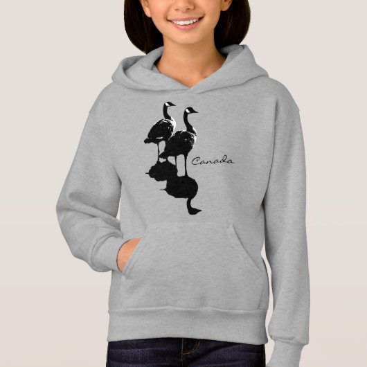 カナダグースマリーキッズワイシャツフード付きスウェットシャツ (正面)