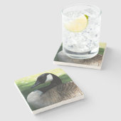 カナダグースワイルドライフフォト ストーンコースター (横)