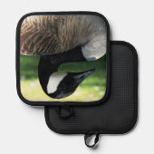 カナダグースワイルドライフフォト 鍋敷き (正面/裏面)