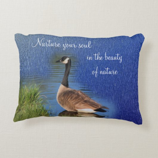 カナダグース美しいの自然 アクセントクッション (裏面)