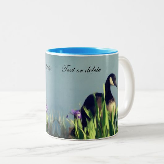 カナダグース自然アーパーソナライズされたト ツートーンマグカップ (正面右)