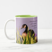 カナダグース自然感動的引用文 ツートーンマグカップ (左)