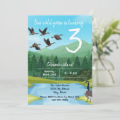 カナダグース誕生日招待状 招待状 (スタンド正面)