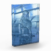 カナダケベック州ペリカン氷像 フォトブロック (左)