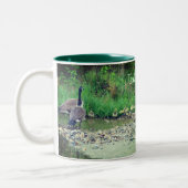 カナダゲーズママパパベビー自然 パーソナライズされた ツートーンマグカップ (左)