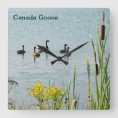 カナダゲーゼとカタテール スクエア壁時計 (正面)