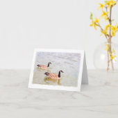 カナダゲーゼウォーターカラーデザインノテカード カード (黄色い花)