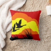 カナダゲーゼシルエット クッション (ブランケット)