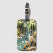 カナダゲーゼAmidst the Weeping Willows 16x20 ラゲッジタグ (正面縦)