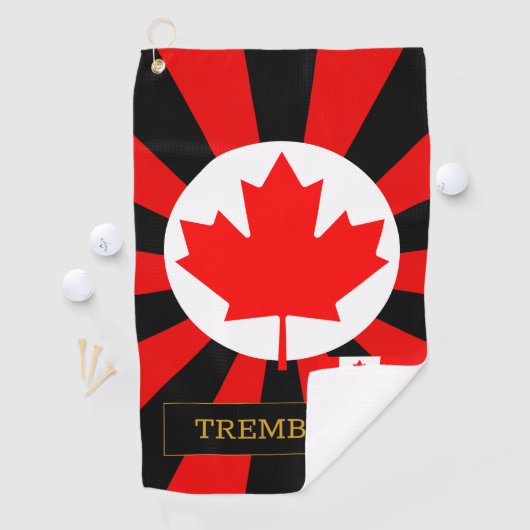 カナダゴルフ&プレミアムカナダ国旗/愛国者 ゴルフタオル (インサイチュ)