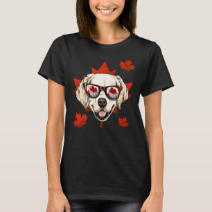 カナダゴールデンレトリエバーメープルリーフパトリオティック缶 Tシャツ