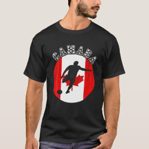 カナダサッカー選手メープルリーフカナディアンルーツC Tシャツ