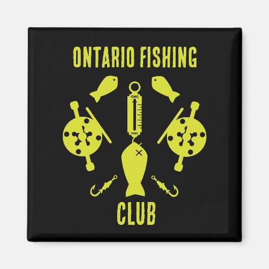 カナダサーモン魚釣り マグネット (正面)