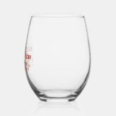 カナダシティズワードアート ステムなしワイングラス (左)