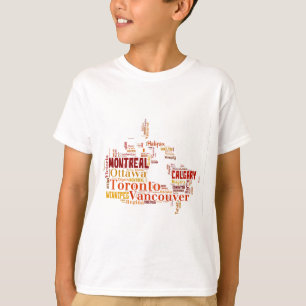 カナダシティズワードアート Tシャツ