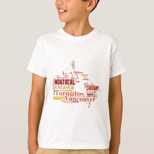 カナダシティズワードアート Tシャツ (正面)