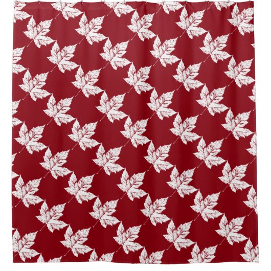 カナダシャワーカーテンCanada Maple Leaf Decor シャワーカーテン (正面)