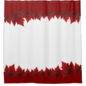 カナダシャワーカーテンCanada Maple Leaf Decor シャワーカーテン (正面)