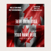 カナダシルク国旗 名刺 (外部フラット)