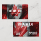 カナダシルク国旗 名刺 (正面/裏面)