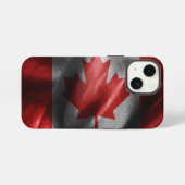 カナダシルク国旗 iPhoneケース (裏面横)